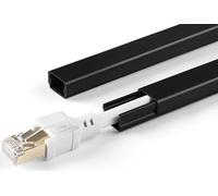 ZhiYo One Cord Hider Wall - Corrector de cables de 175 pulgadas, cubiertas de alambre de PVC pintables para cables en la pared, conducto de gestión de cables de esquina para cable de extensión grueso