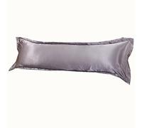Zhiyuan Funda de Almohada de satén Largo 50x150cm Gris
