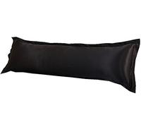 Zhiyuan Funda de Almohada de satén Largo 50x150cm Negro