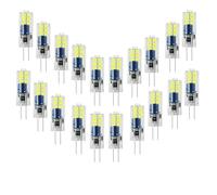 ZHIYUE Bombillas LED G4 2W 200LM Blanca Fria 6000K AC220V No regulable Reemplazo de bombilla halógena G4 20W,Bi-Pin G4 Base JC Tipo candelabros sala de estar, lámparas pared (paquete de 20)