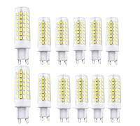 ZHIYUE Pack de 12 G9 LED Blanco Frío, 9W Bombilla LED G9 6000K Equivalente Halogeno 80W Spot Luz G9 800LM Bajo Consumo 230V Lámpara G9 Haz de Ángulo 360 ° No Regulable