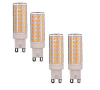 ZHIYUE Pack de 4 G9 LED Blanco Cálido, 9W Bombilla LED G9 3000K Equivalente Halogeno 80W Spot Luz G9 800LM Bajo Consumo 230V Lámpara G9 Haz de Ángulo 360 ° No Regulable