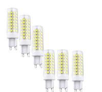 ZHIYUE Pack de 6 G9 LED Blanco Frío, 9W Bombilla LED G9 6000K Equivalente Halogeno 80W Spot Luz G9 800LM Bajo Consumo 230V Lámpara G9 Haz de Ángulo 360 ° No Regulable