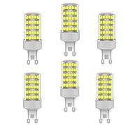 ZHIYUE Paquete de 6 bombillas LED G9 10W Blanco Frio 6000K 1000lm G9 No Regulable Equivalentes Bombillas Halógenas 100W G9 bombillas de Bajo Consumo, Lámpara LED de Enchufe G9 Bombilla Cápsula