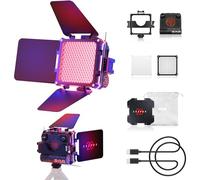 ZHIYUN FIVERAY M20C Combo Luz de vídeo RGB de 20W para filmaciones con Red Bluetooth Mesh, Iluminancia Pico 1950Lux, 2500K-10000K, Sistema de refrigeración DynaVort Mark II(Paquete Combinado)