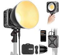 ZHIYUN MOLUS G200 [Oficial] 200W Luz de Video con Montura Bowens, Luz Continua fotografia con Sistema de enfriamiento DynaVort Ultra silencioso, Control de aplicación ZY Vega, 85800Lux/m 2700K-6500K