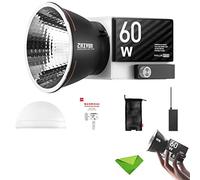 Zhiyun Molus G60 60W LED Video Light CCT 2700K~6500K, CRI?96 TLCI?97 ZY Mount Manual y App Control Iluminación Continua para fotografía, iluminación de Video de Estudio, Youtube, Vlog