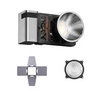 ZHIYUN MOLUS X100 Combo con Mini Reflector de Lente (Montura ZY), modificador de luz Ajustable, Aumento de Brillo 5X con Deflector de Cuatro Hojas