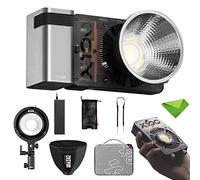Zhiyun Molus X100 Pro 100W LED Video Light CCT 2700K~6500K CRI?95 TLCI?97 ZY Mount App Control Music Mode Iluminación Continua con Adaptador de Montaje Bowens + ZY Mount Softbox + 15600mAh Batería
