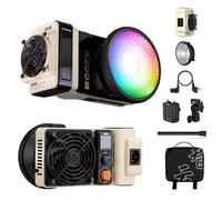 ZHIYUN MOLUS X200 RGB Combo Master Iluminación LED continua 200W CCT 2500K-10000K Montaje Bowens, con reflector de lente, Hub de expansión de batería soporta control por aplicación