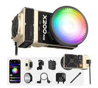 ZHIYUN MOLUS X200 RGB Combo [Oficial] Luz de Video 200W Iluminación Fotográfica Profesional Luz Portátil de Video de Salida Continua, Montura Bowens, 2500K~10000K/CRI≥95/TLCI≥97, 830g para Youtuber