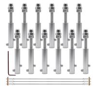 ZHIYUQL® 12 terminales de cable de alambre, terminal de tornillo para tensor de cable de alambre de 2 mm, tensor de cable de acero inoxidable con tornillo roscado y llave Allen, tensor de cable de