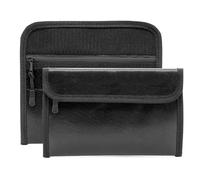 ZHIYUQL 2 bolsas ignífugas (20,5 x 13 cm, 5200), bolsillo para documentos con ranura para tarjetas, monedero pequeño con cremallera para efectivo, recibos, facturas, pasaportes