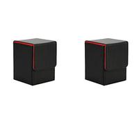 ZHIZAIHU 2X Caja de Cartas Caja de Cartas Caja de de Cartas con para Carpetas Yugioh : 100+, Negro Rojo
