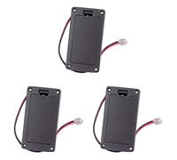 ZHIZAIHU 3X Cubierta de Batería de de Guitarra de Montaje Plano de 9V Caja de Almacenamiento de Batería para Accesorio de Bajo de Guitarra Eléctrica
