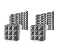 ZHIZAIHU Paquete de 24 Paneles de Espuma Acústica, Paneles de Espuma Una de Sonido Autoadhesivos, para Decoración de, Casa de Dormitorio de Estudio de Música, 5X30X30cm