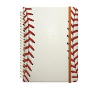 ZHIZHEND Ruled Spiral Writing Notebook,A5 Hardcover Lined College Journal for Women Lady Girl,Strong Twin-Wire Binding with Premium Paper,8.4" X 6",Perfect for School,Office,Home Gifts(Baseball)