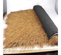 ZHJLF Techo De Paja Artificial para Techos Paja Artificial Techo Palma Sintética Ignífuga Rollo Artificial Palm Leaves para Cercas, Terrazas(Size:0.5x20m,Color:Amarillo)