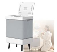 ZHJOPP Calentador de Toallas de baño, Tambor Calefactor Plegable para Toallas Calientes, Gran Capacidad, Puede Contener hasta 3 Toallas extragrandes, con asa portátil.