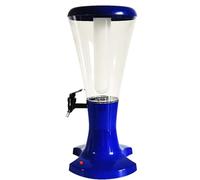 ZHJOPP Dispensador de bebidas de torre de cerveza con luces LED, torre de cerveza fría de 3 L, dispensador de bebidas de torre de cerveza azul