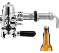 ZHJOPP Dispensador de Espuma para grifos de Cerveza de Acero Inoxidable, llenador de Botellas Profesional para elaboración casera de Cerveza, Apto para Botellas (28 GlassBottle)