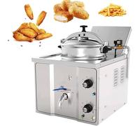 ZHJOPP Freidora Comercial de Aceite Profundo, freidora eléctrica de sobremesa a presión, depósito de Aceite Grande de 16 litros para restaurantes y Tiendas de Aperitivos.