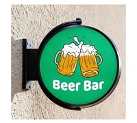 ZHJOPP Letrero LED Giratorio, Pantalla iluminada Resistente al Agua y de bajo Consumo para Publicidad en escaparates comerciales. (60cm)