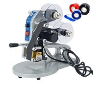 ZHJOPP Máquina de codificación de fecha, impresora de sello de código caliente 1-80 veces/min, espaciado ajustable, máquina de impresión de calor para película de plástico