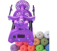 ZHJOPP Máquina eléctrica de bobinado de Hilo con Control de Velocidad para proyectos de Tejido, Punto y Manualidades Aficionados y Profesionales. (Purple)