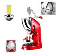 ZHJOPP Máquina eléctrica para Hacer Hielo raspado de 220 V con Cuchillas Dobles de Acero Inoxidable - Ideal para Uso Comercial, granizados. (Red Four Knives)