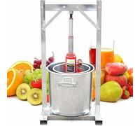 ZHJOPP Prensa Manual de Acero Inoxidable para Vino de Frutas, Prensa de Frutas, trituradora de Uvas para la elaboración de Vino, con barriles de Acero Inoxidable. (22L)