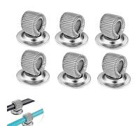 ZHjuju Clips de Soporte de Bolígrafo,6 Piezas Autoadhesivos Portalápices de Acero a Manganeso con Aro de Resorte Ajustable Organizador de Bolígrafos Lápices para Pizarra Refrigerador Tablero