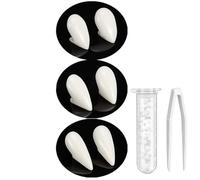 ZHjuju Colmillos de Dientes de Vampiro, 3 Pares de Dientes Postizos de Vampiro de Halloween para Accesorios de Fiesta de Cosplay Colmillos de Fiesta de Halloween, 13/15/17 mm.