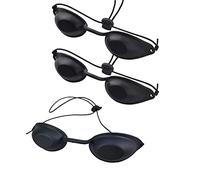 ZHjuju Gafas de Bronceado,3 pieza Gafas de Seguridad Ajustables Gafas de seguridad Parche en el ojo Luz azul Roja Protección ocular Parche ocular para la Terapia de Rayos Infrarrojos UV IPL