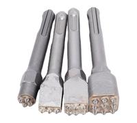 Zhjvihx 4 Brocas de Buje de Cabeza Cuadrada, 3 4 6 9 Puntas de Carburo, Juego de Brocas de Cincel para Martillo Perforador para Quitar Revestimiento de Hormigón, Desbaste de Piedra, con