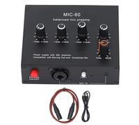 Zhjvihx Amplificador de Micrófono Dinámico con 3 Opciones de Entrada XLR de 3,5 Mm y 6,5 Mm, Ajuste de Graves Altos y Bajos Amplificador de Potencia de Sonido Doméstico para Grabación de