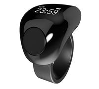 Zhjvihx Anillo Recordatorio de Oraciones de Contador Digital, Anillo Inteligente Sensible Al Tacto con Alarma de Vibración Bluetooth 5.1 para Seguimiento del Tiempo de Oración (18 y 20 mm)