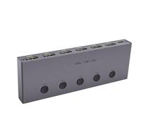 Zhjvihx Conmutador 5 en 1 Salida, 8K@60Hz HDR 2.1 Divisor con Control Remoto, Indicador LED, Intercambio en Caliente, Chip de Alto Rendimiento para Consola de Juegos PC TV Stick (Enchufe de la UE)