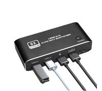 Zhjvihx Conmutador KVM USB 3.0 de 8K, 2 Entradas, 1 Salida 2.1, Compatible con 8K60Hz 4K120Hz, Controles de Teclas de Acceso Rápido, Compatible con OS X , para Consolas de Juegos,