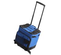 Zhjvihx Enfriador con Ruedas, 35L de Gran Capacidad, Impermeable, Tela Oxford, Bolsa Enfriadora con Ruedas de Papel de Aluminio, Bolsa Enfriadora con Suave con Varilla de Tracción, para Acampar,