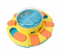 Zhjvihx Food Puzzle Comedero Lento, Dispensador Interactivo de Golosinas con Base Antideslizante, Contenedor de Granos Transparente, Función de Presión Inteligente para Perros, Evita la (Estilo 2)