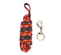 Zhjvihx Línea de Estocada para Caballos con Correas de Nailon, con Gancho Giratorio para Entrenar, Caminar, Arreglarse, Atar Actividades Estables, Cuerda Principal con Hebilla de Gatillo (Rojo Negro)