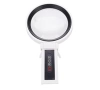 Zhjvihx Lupa Recargable, Lupa Iluminada de 34 LED con Aumento Dual de 2,5X 4,5X, 5 Niveles de Brillo, Lente Antideslumbrante para Personas Mayores Que Leen la Inspección de Manualidades