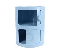 Zhjvihx Mesita de Noche Redonda, Mesita de Noche de Plástico Creativa Minimalista Multiusos Que Ahorra Espacio para la Sala de Estar del Dormitorio (3 Niveles)