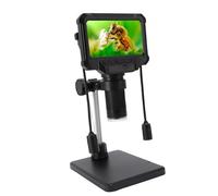 Zhjvihx Microscopio Digital LCD de 4,3 Pulgadas, 720P 1MP 1080P 4X HD Microscopio Digital de Monedas con 8 LED Ajustables y 2 Lámparas Laterales, para Inspección de Placas de Circuito,