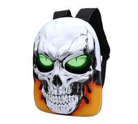 Zhjvihx Mochila LED Rígida 3D, Pantalla a Color Programable de 20x32px, Control de Aplicación, Casco de Motocicleta, Bolsa para Computadora Portátil con Cabeza de Calavera, con