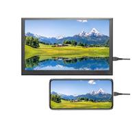 Zhjvihx Monitor Portátil, Pantalla Táctil Capacitiva de 7 Pulgadas 1024x600 con Brillo de 400 CD/m² Relación de Contraste 700:1, para para PC Gaming Pantalla de Estado del en Tiempo