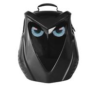 Zhjvihx Motocicleta LED Motorcycle, Owl Smart Display Helmet Mochila con Diseño de Lluvia de Carcasa Dura Brillo Ajustable para Montar Viajes de Senderismo, Contenido de Bricolaje a