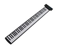 Zhjvihx Piano Enrollable de 88 Teclas, Teclado de Piano Portátil Recargable con Pantalla LED Función MIDI 128 Tonos 128 Ritmos, para Niños Principiantes Adultos