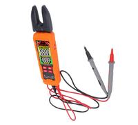 Zhjvihx Pinza Amperimétrica Digital Inteligente, Multímetro de Rango Automático con Bobina Flexible, Mordaza en Forma de U, Pantalla a Color, NCV, para Medición de Voltaje, Corriente,